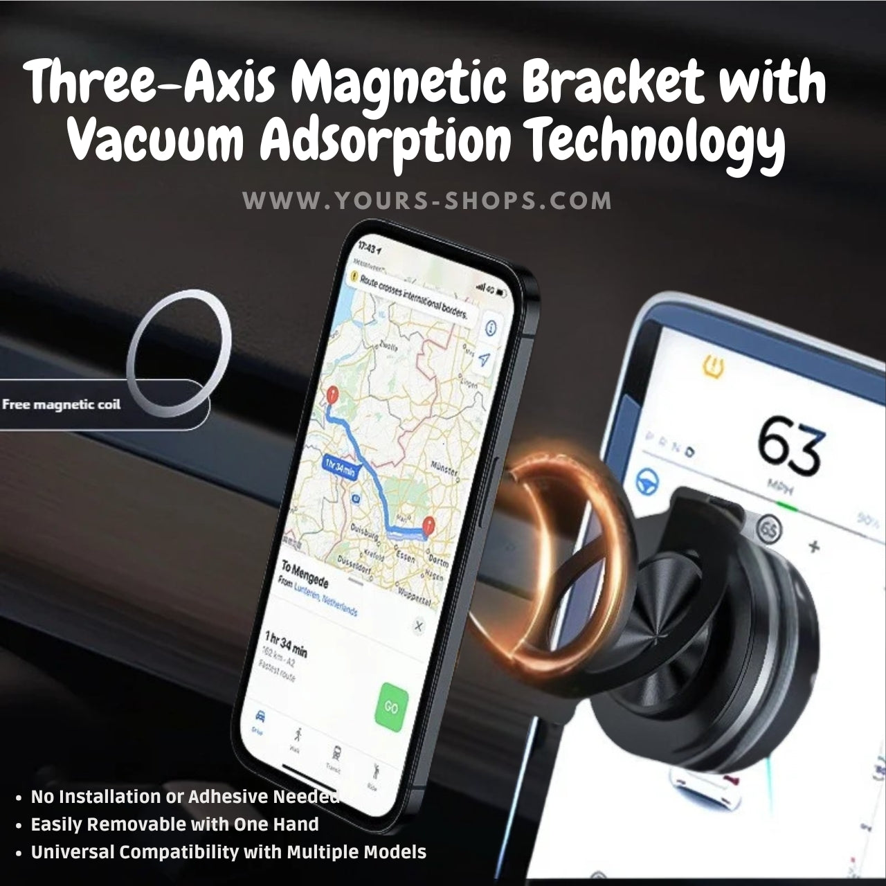 MagnaHold 360 - Vaccum Suction Phone Holder
